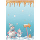 Papel de Arroz Candy Christmas muñecos de nieve