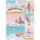 Kit 6 Papeles arroz A-4  Candy Christmas