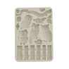 Stamperia Silicone mold A5 Owl's House owls and branch