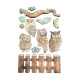 Stamperia Silicone mold A5 Owl's House owls and branch