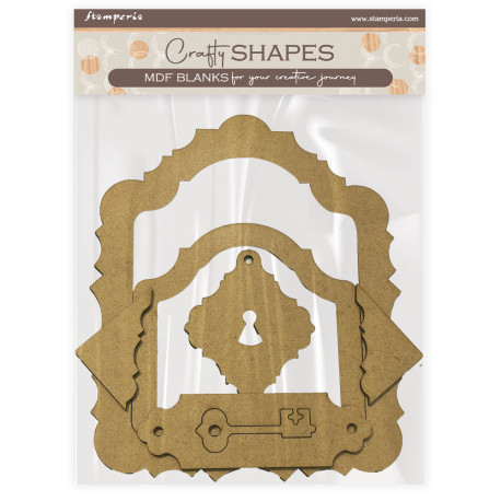 Formas decorativas Stamperia : Alice in Christmas frame and key