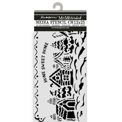 Stencil 12x25 Stamperia Candy Christmas village