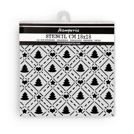 Stencil Stamperia Candy Christmas tree pattern