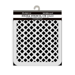 Stencil 12x12 Stamperia Candy Christmas waffle pattern