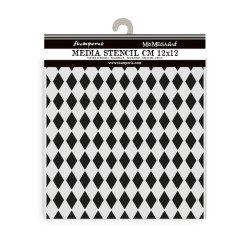 Stencil 12x12 Stamperia Alice in Christmas rhombus pattern