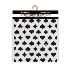 Stencil 12x12 Stamperia Alice in Christmas poker cards