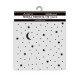 Stencil 12x12 Stamperia Alice in Christmas stars and moon