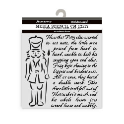 Stencil 12x12 Stamperia Alice in Christmas Soldiers