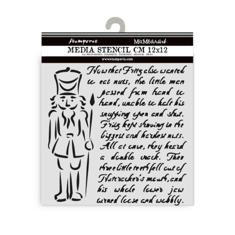 Stencil 12x12 Stamperia Alice in Christmas Soldiers