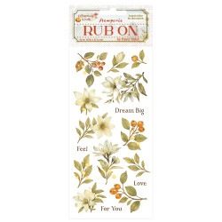 Rub-on Stamperia 10.16x21.6 cms. Whispering woods magnolia