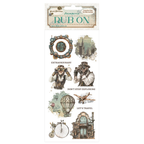 Rub-on Stamperia 10.16x21.6 cms. Voyages Fantastiques Maravillas Mecanicas
