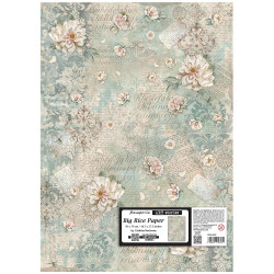 Hoja Papel  Arroz Stamperia 50x70 cms. Peony pattern