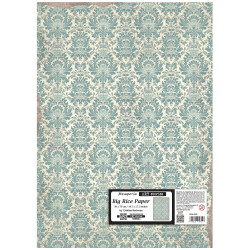 Hoja Papel  Arroz Stamperia 50x70 cms. Peony pattern
