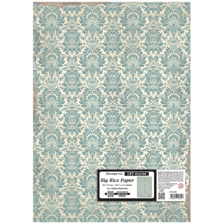 Hoja Papel  Arroz Stamperia 50x70 cms. Peony pattern