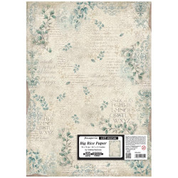 Hoja Papel  Arroz Stamperia 50x70 cms. Peony pattern