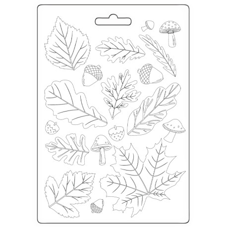 Stamperia Soft Mould A5 Whispering woods hojas