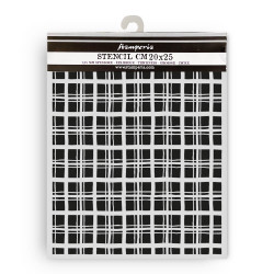 Stencil Stamperia 20x25 Whispering Woods tartan pattern
