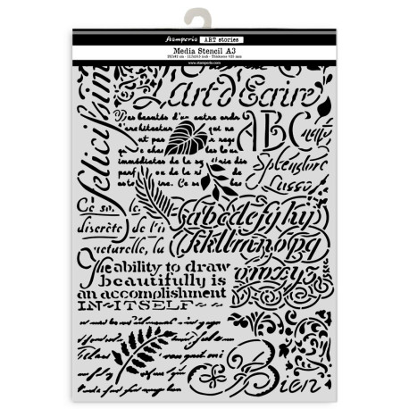 Stencil Stamperia Din A-3  Writings