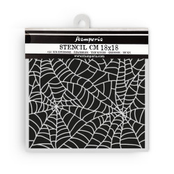 Stencil Stamperia 18x18 Whispering woods spider pattern