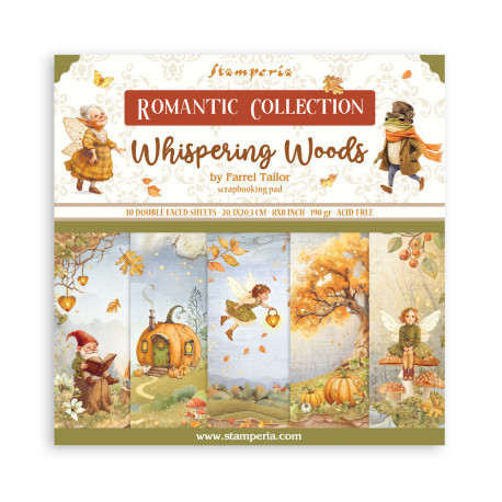 Colección Scrap Stamperia 20.3x20.3 Whispering woods