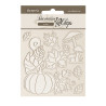 Decorative Chips 14x14 cms Stamperia Whispering woods pumpkin