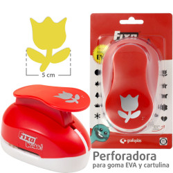 Perforadora Especial Goma EVA 5,0 cms TULIPAN