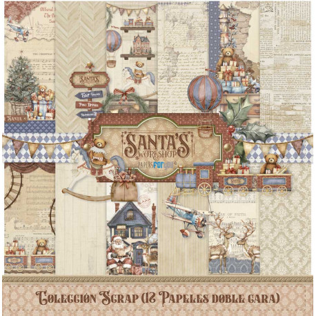 Colección Scrap 30X30 Papers For You  Santa´s Workshop