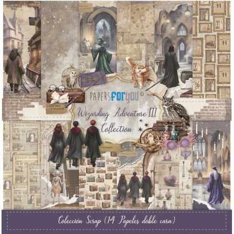 Colección Scrap 30X30 Papers For You Wizarding Adventure III