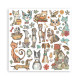 Colección Stamperia 30 x30 Furry Friends