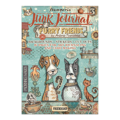 Junk Journal Stamperia Backgrounds Furry Friends