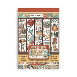Washi pad 8 hojas A5 Stamperia Furry Friends