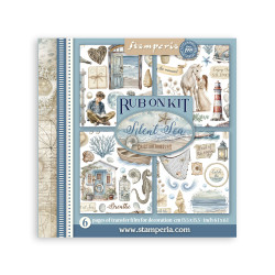 Rub-on Stamperia Set 6 Hojas 15.5x15 cms. Silent SEa