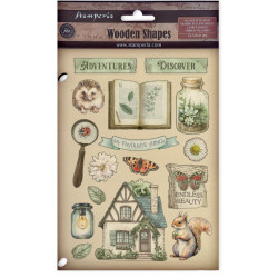 Apliques de madera Stamperia A5 Christmas Home