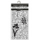 Stencil 12x25 Stamperia Herbarium Silvae Letra con flores