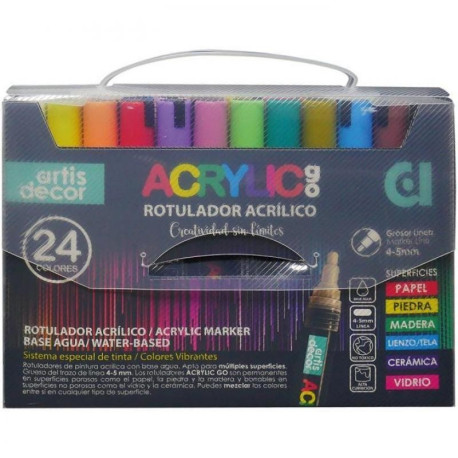 Set 24 rotuladores Acrylic Go ( 4-5 mm)  Artis Decor