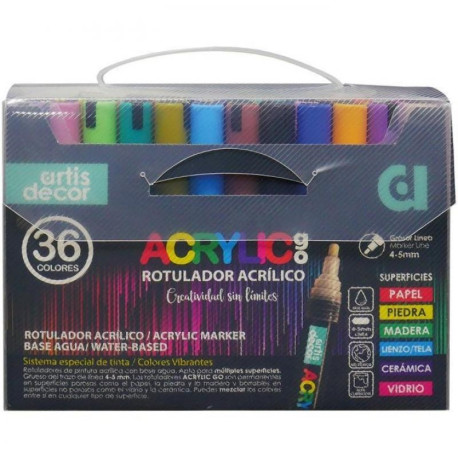 Set 24 rotuladores Acrylic Go ( 4-5 mm)  Artis Decor