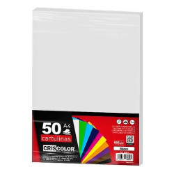 Cartulina A-4 Criscolor Blanco 185 grs.