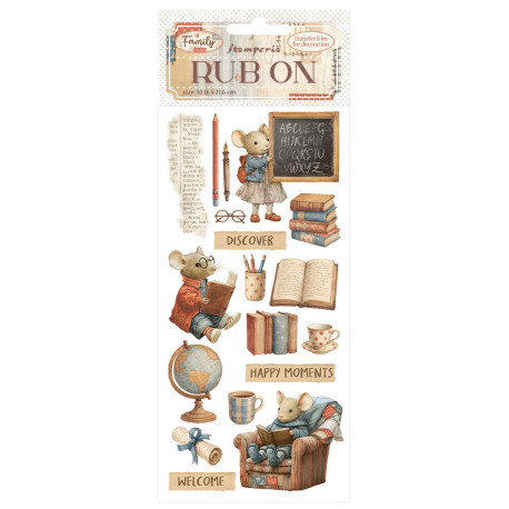 Rub-on Stamperia 10.16x21.6 cms. Family Momentos felices