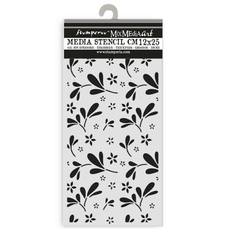 Stencil 12x25 Stamperia Family flores grandes