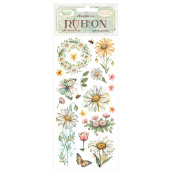 Rub-on Stamperia 10.16x21.6 cms. Margarita y Mariposa