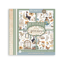 Rub-on Stamperia Set 6 Hojas 15.5x15 cms. Secret Diary