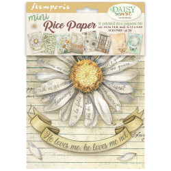 Kit 8 Papeles arroz A-6 Stamperia Daisy Art