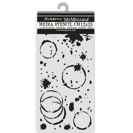 Stencil 12x25 Stamperia Secret Diary Salpicadura de tinta