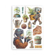 Washi pad 8 hojas A5 Coffee and chocolate Stamperia