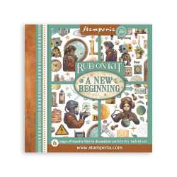 Rub-on Stamperia Set 6 Hojas 15.5x15 cms. A new Beginning