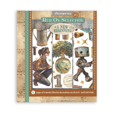 Rub-on 10.16x21.6 cms. Our way