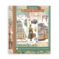 Rub-on Stamperia Set 6 Hojas 20.5x23 cms. Art of Travelling