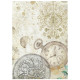 Kit 8 Papeles arroz A-6 Stamperia Backgrounds Gardens of Time