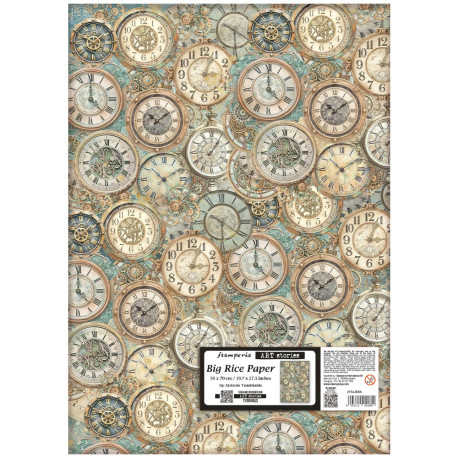 Hoja Papel  Arroz Stamperia 50x70 cms. Peony pattern
