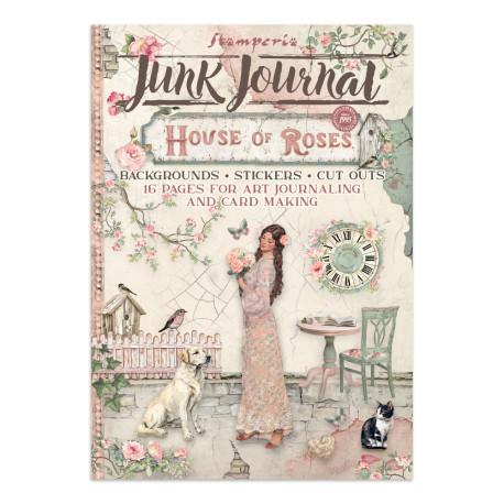 Junk Journal Stamperia Backgrounds House of Roses